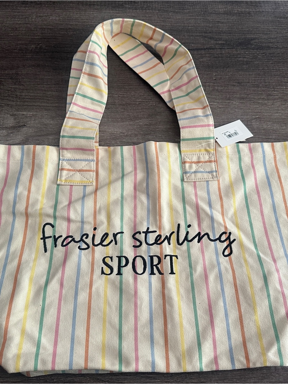 Striped Canvas Tote Bag - Multi